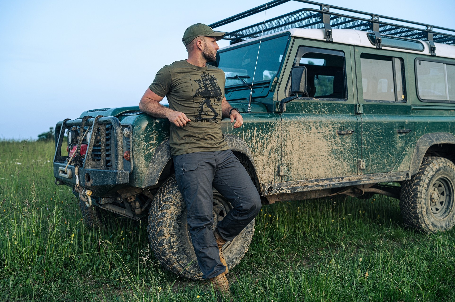 Бейсболка Helikon Logo Cap PolyCotton Rip-Stop -  Olive Green/Adaptive Green