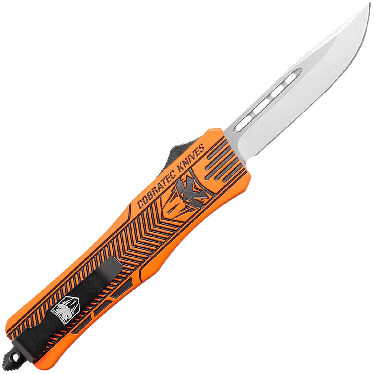 Пружинний ніж CobraTec OTF Medium Hunter Orange and Graphite Black