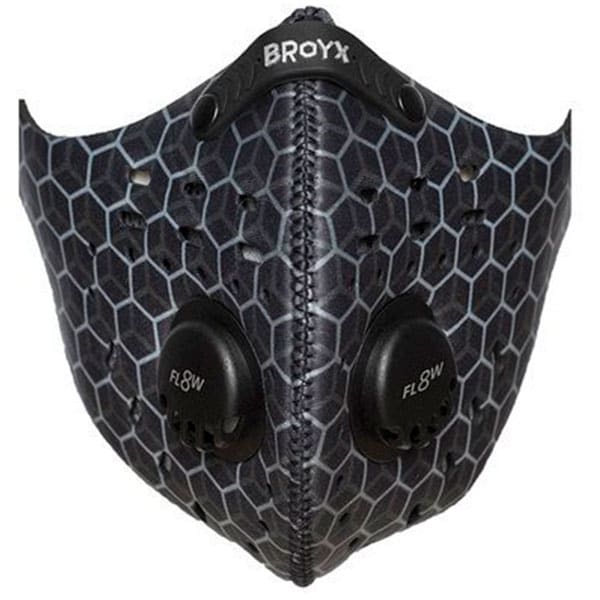 Maska antysmogowa Broyx Delta Hex Silver Black