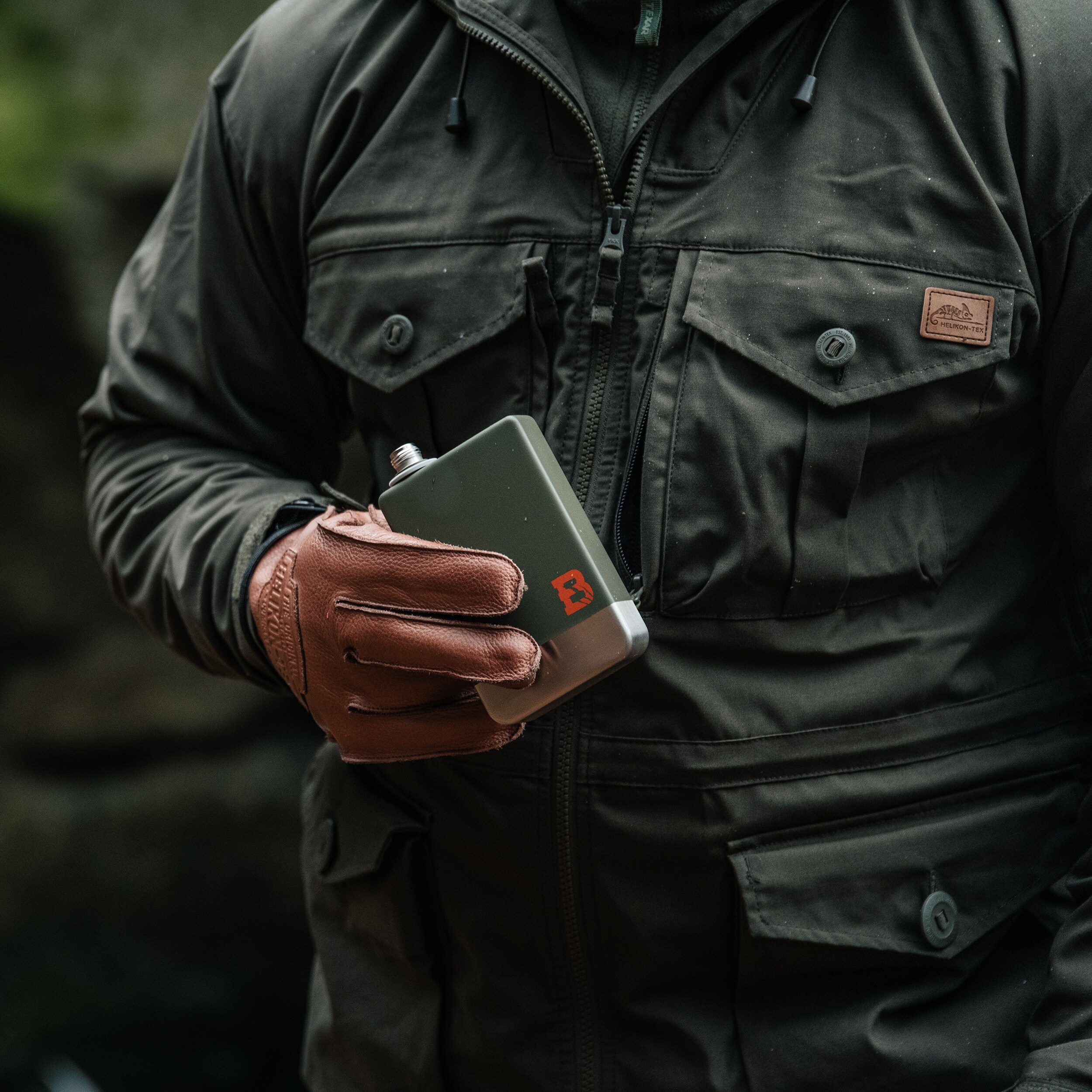 Piersiówka Badger Outdoor Hip Flask Jerry 266 ml - Olive