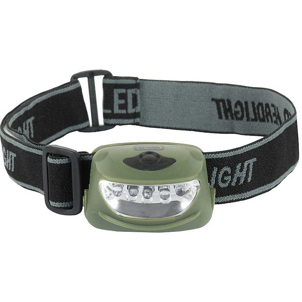 Налобний ліхтар M-Tac 4+1 LED Olive - 18 люмен