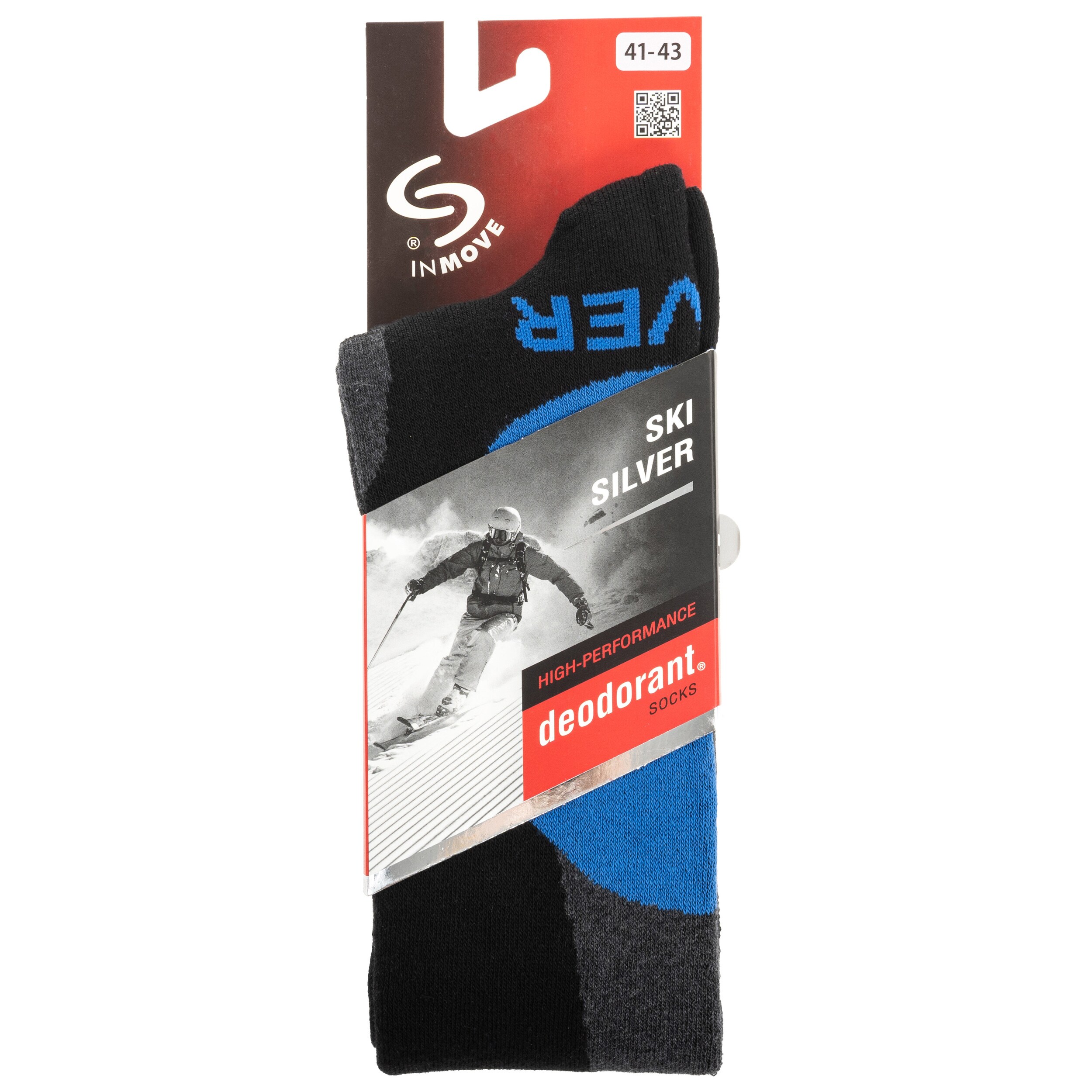 Skarpety INMOVE Ski Silver Deo - Black/Blue