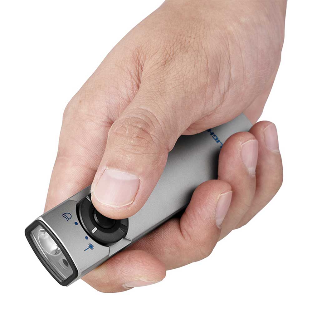 Latarka ze wskaźnikiem laserowym Olight Arkfeld Winter 3 Titanium - 1000 lumenów