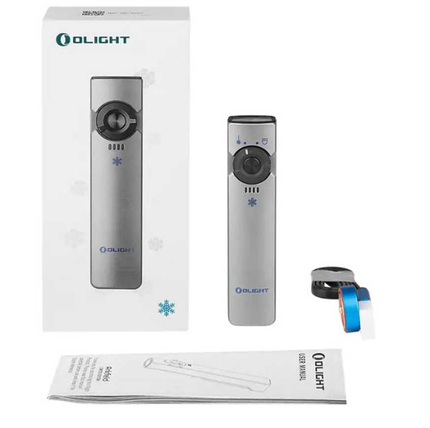 Latarka ze wskaźnikiem laserowym Olight Arkfeld Winter 3 Titanium - 1000 lumenów