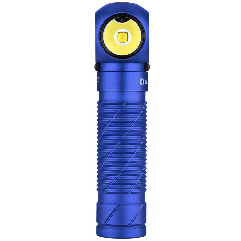 Latarka czołowa i kątowa Olight Perun 2 Cool White Kit Blue z opaską - 2500 lumenów