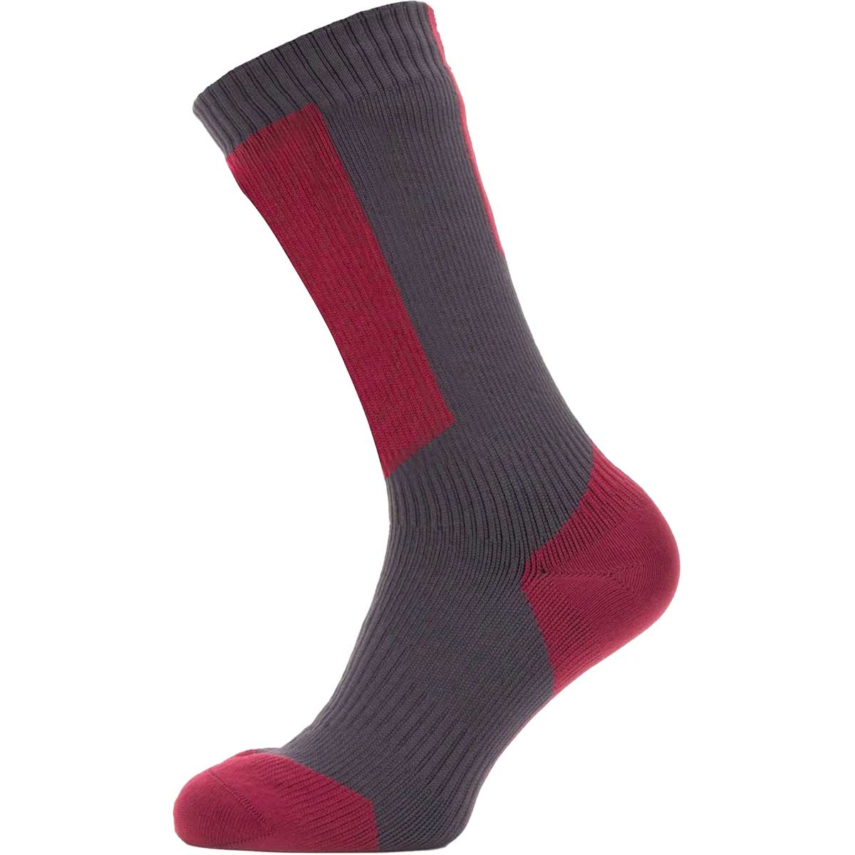 Skarpety Sealskinz Waterproof Cold Weather Mid Hydrostop - Grey/Red/White