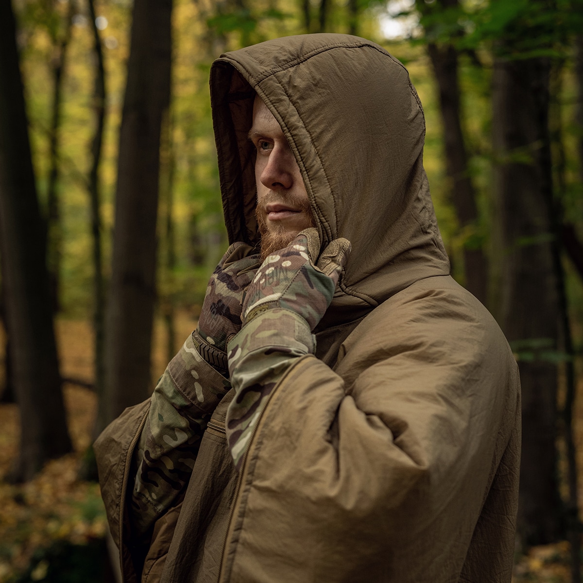 Ponczo Helikon-Tex Swagman Roll Climashield Apex z funkcją śpiwora - Coyote