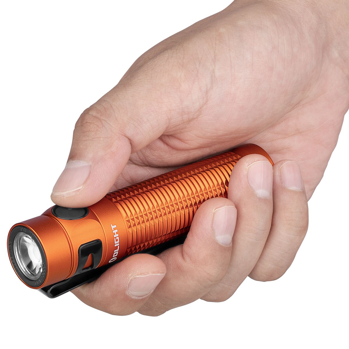 Ліхтарик акумуляторний Olight Baton 3 Pro Cool White Orange - 1500 люменів
