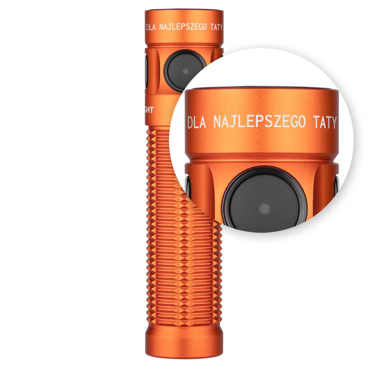 Ліхтарик акумуляторний Olight Baton 3 Pro Cool White Orange - 1500 люменів
