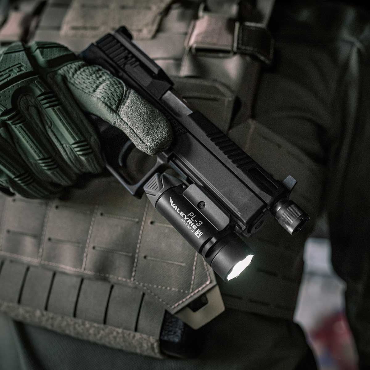 Latarka na broń Olight PL-3 Valkyrie Gunmetal Grey - 1300 lumenów