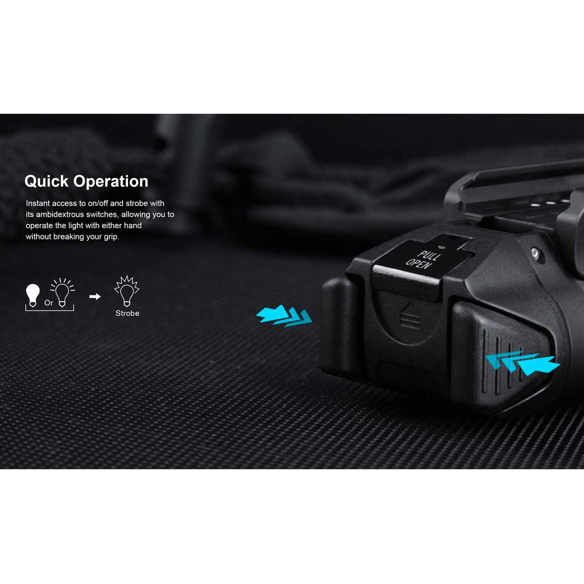 Latarka na broń Olight PL-3 Valkyrie Gunmetal Grey - 1300 lumenów