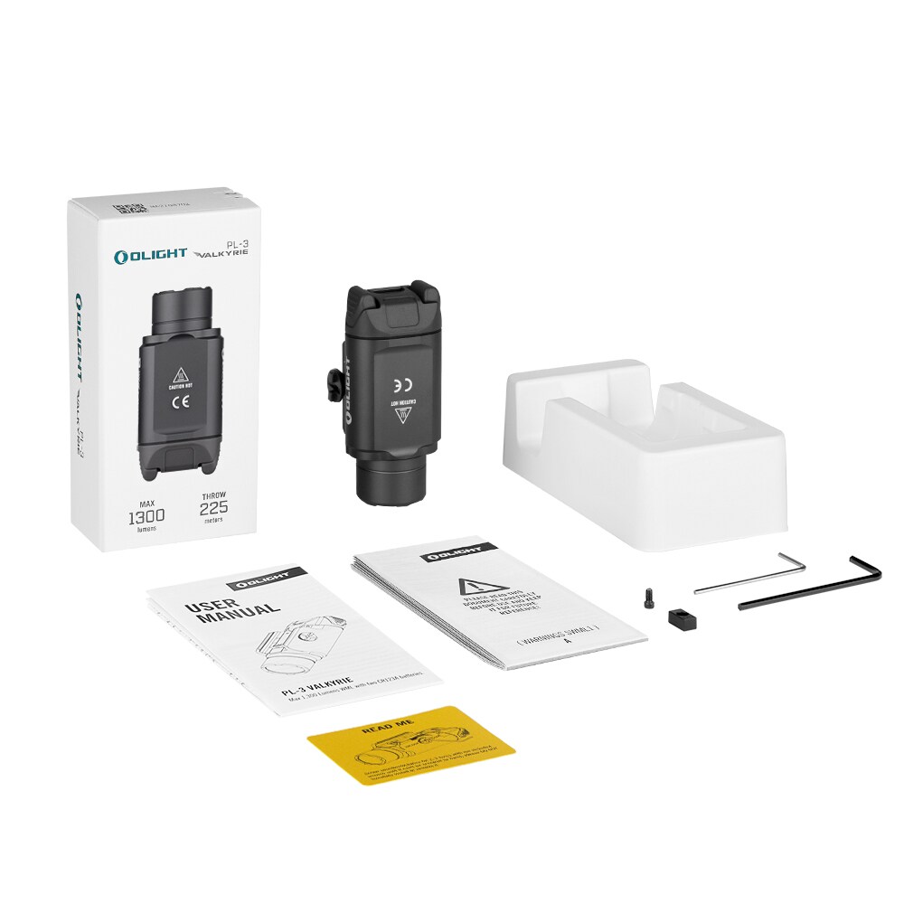 Latarka na broń Olight PL-3 Valkyrie Gunmetal Grey - 1300 lumenów