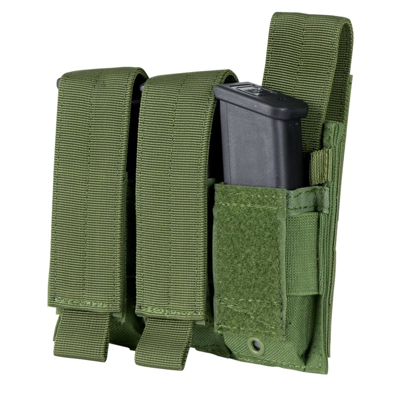 Potrójna ładownica Condor na magazynki pistoletowe Triple Pistol Mag Pouch - Black
