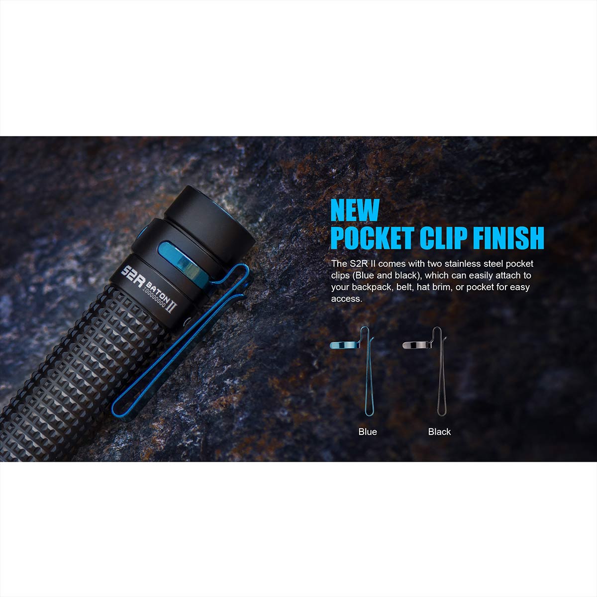 Акумуляторний ліхтарик Olight S2R II Baton Black - 1150 люменів