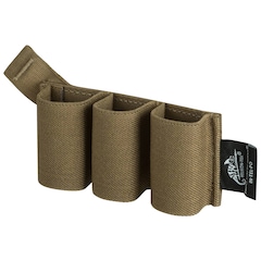 Potrójna ładownica Helikon Triple Elastic Insert na magazynki pistoletowe - Coyote