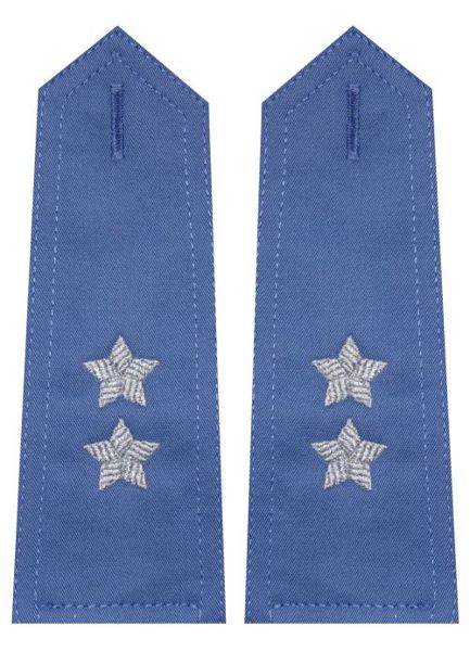 Pagony niebieskie do koszuli Służby Więziennej - podporucznik - haft