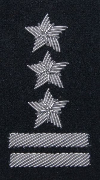 Stopień na beret WP czarny haft bajorkiem - pułkownik 