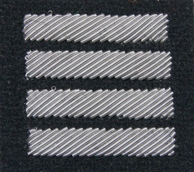 Військове звання на берет Війська Польського чорний вишивка канителлю – взводний