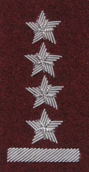 Військове звання на берет Війська Польського (бордовий / вишивка канителлю) – капітан
