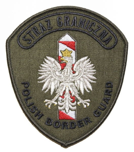 Emblemat naramienny Straży Granicznej Polish Border Guard - służbowy oliwkowy