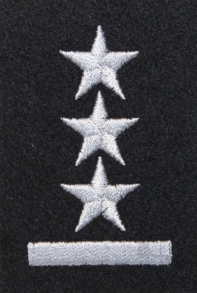 Stopień na beret WP - czarny / h - porucznik