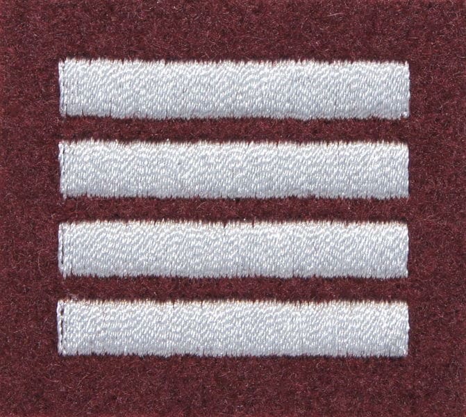 Військове звання на берет Війська Польського (бордовий / вишивка) – взводний