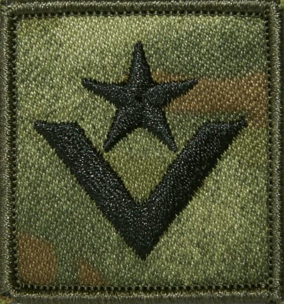 Військове звання на польовий кашкет – зразок SG14 – молодший хорунжий