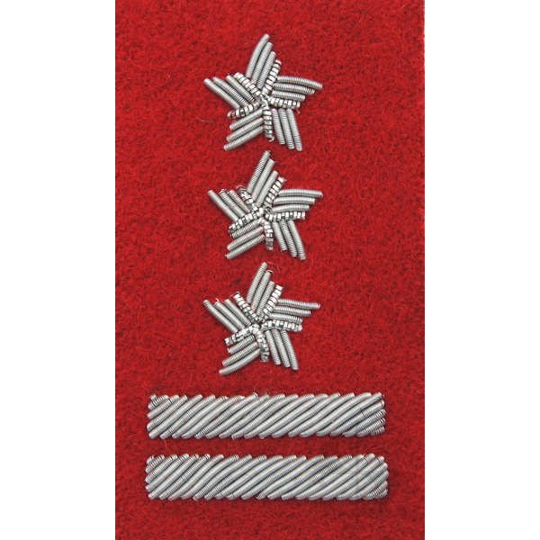 Stopień na beret WP szkarłatny haft bajorkiem - pułkownik