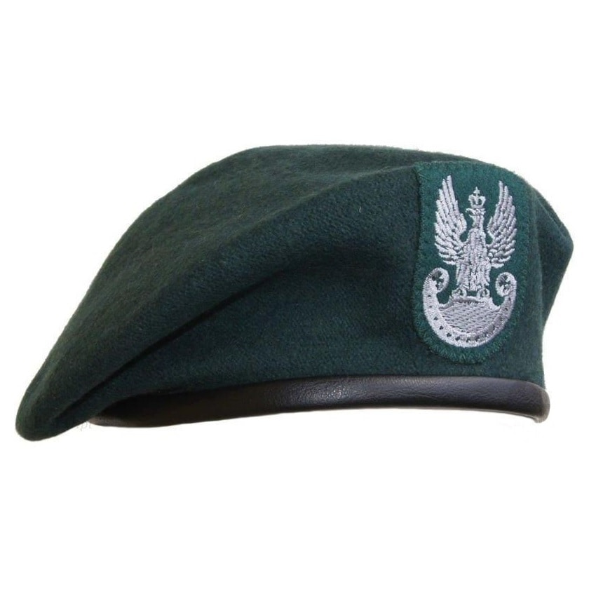 Польський армійський берет з тисненням - зелений