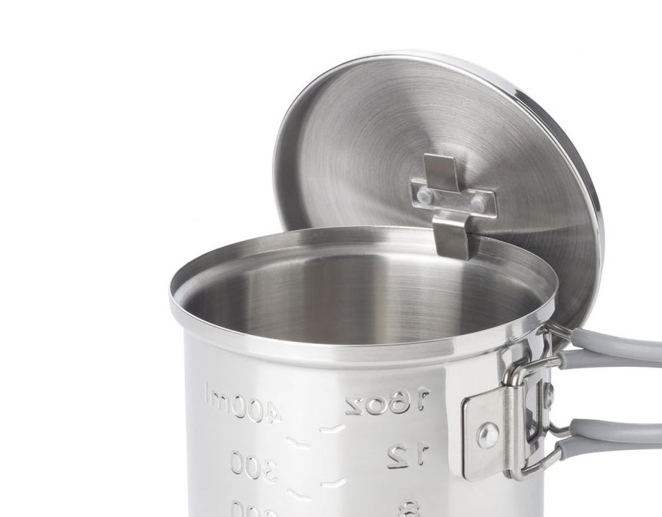 Kuchenka turystyczna Esbit z garnkiem Cookset Stainless steel 585 ml