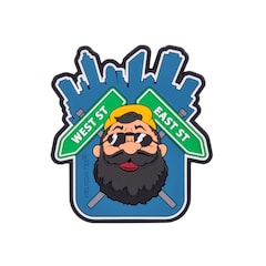 Naszywka Helikon Beardman Urban PVC Blue