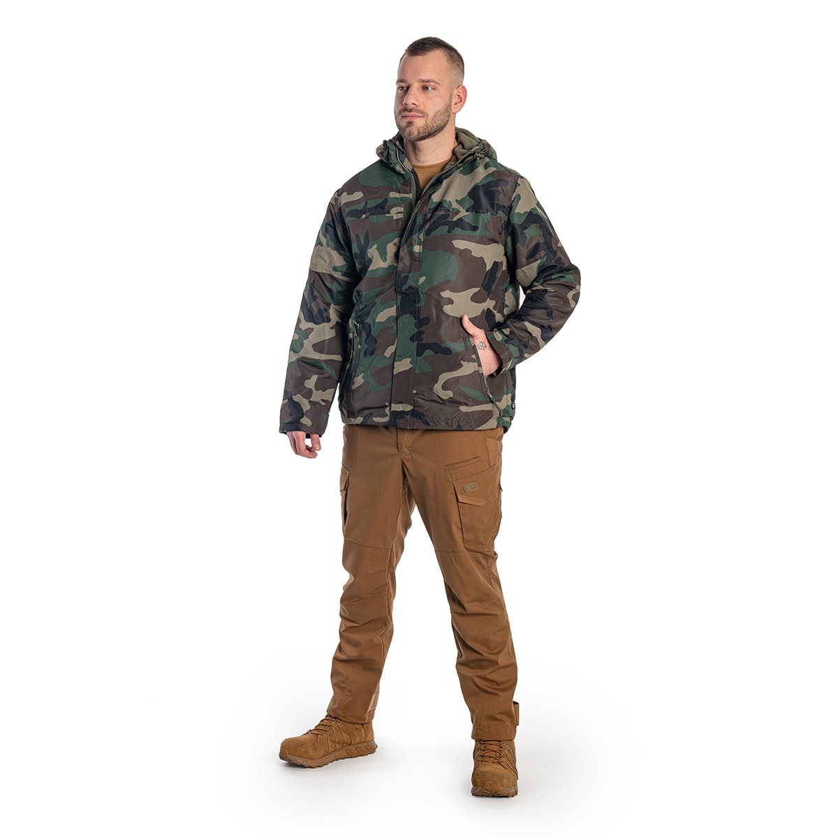 Куртка Brandit Windbreaker Frontzip - Woodland