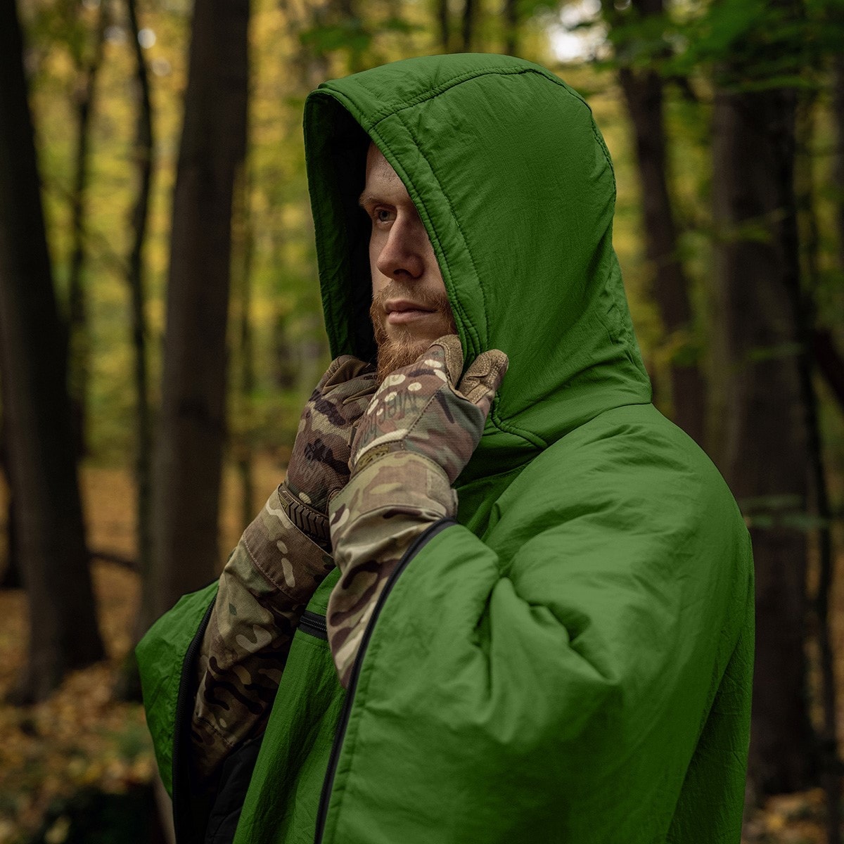 Ponczo Helikon-Tex Swagman Roll Climashield Apex z funkcją śpiwora - Grass Green