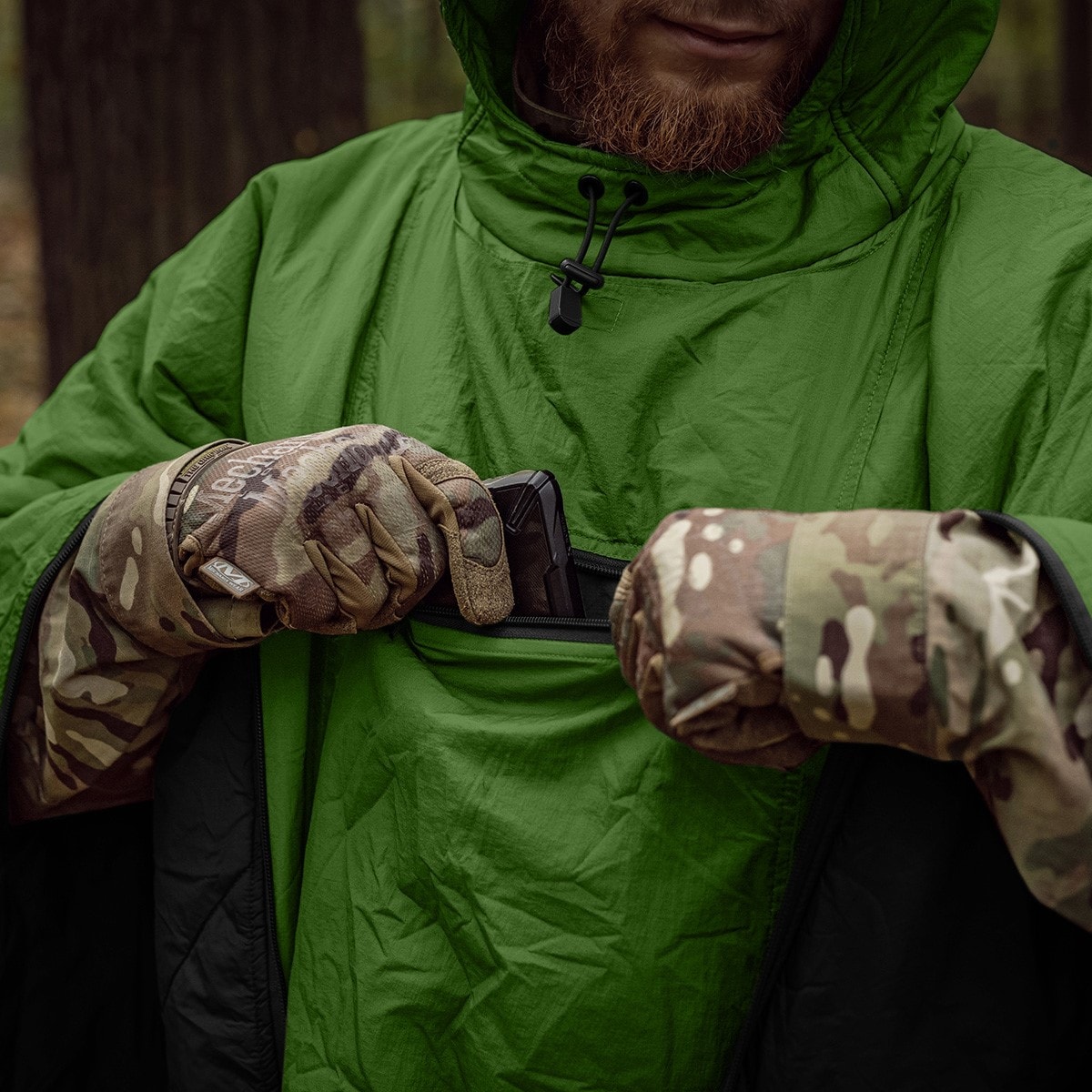 Ponczo Helikon-Tex Swagman Roll Climashield Apex z funkcją śpiwora - Grass Green