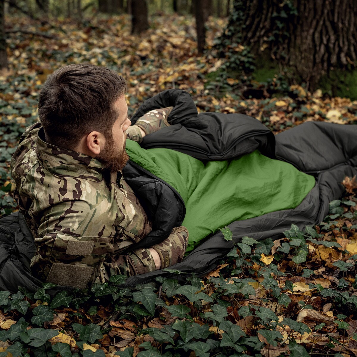 Ponczo Helikon-Tex Swagman Roll Climashield Apex z funkcją śpiwora - Grass Green