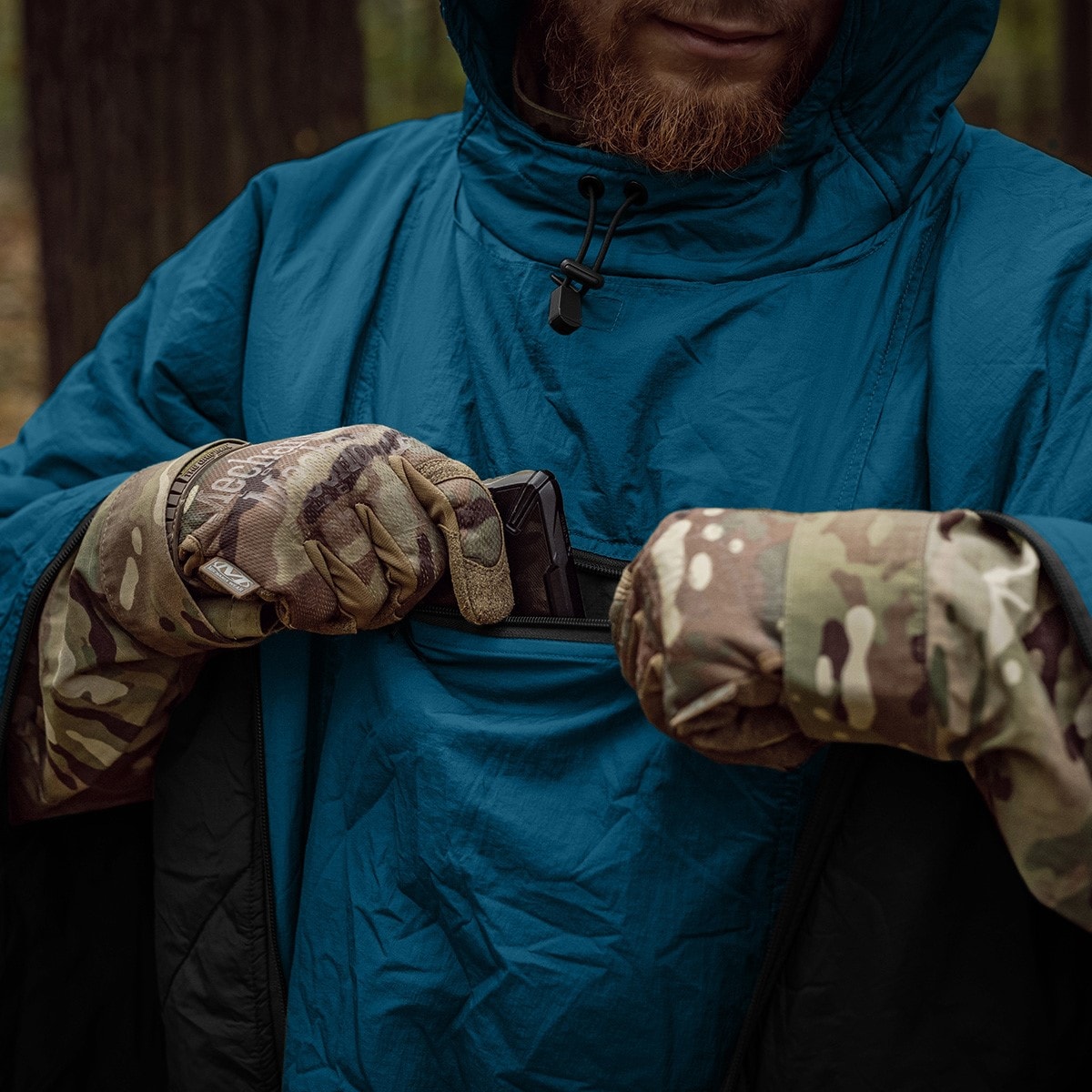 Пончо Helikon-Tex Swagman Roll Climashield Apex з функцією спального мішка - Aqua Blue