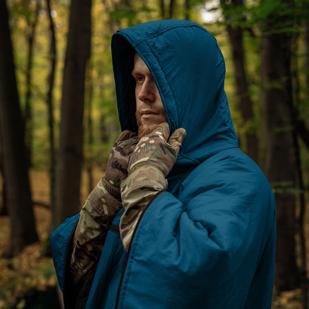 Пончо Helikon-Tex Swagman Roll Climashield Apex з функцією спального мішка - Aqua Blue