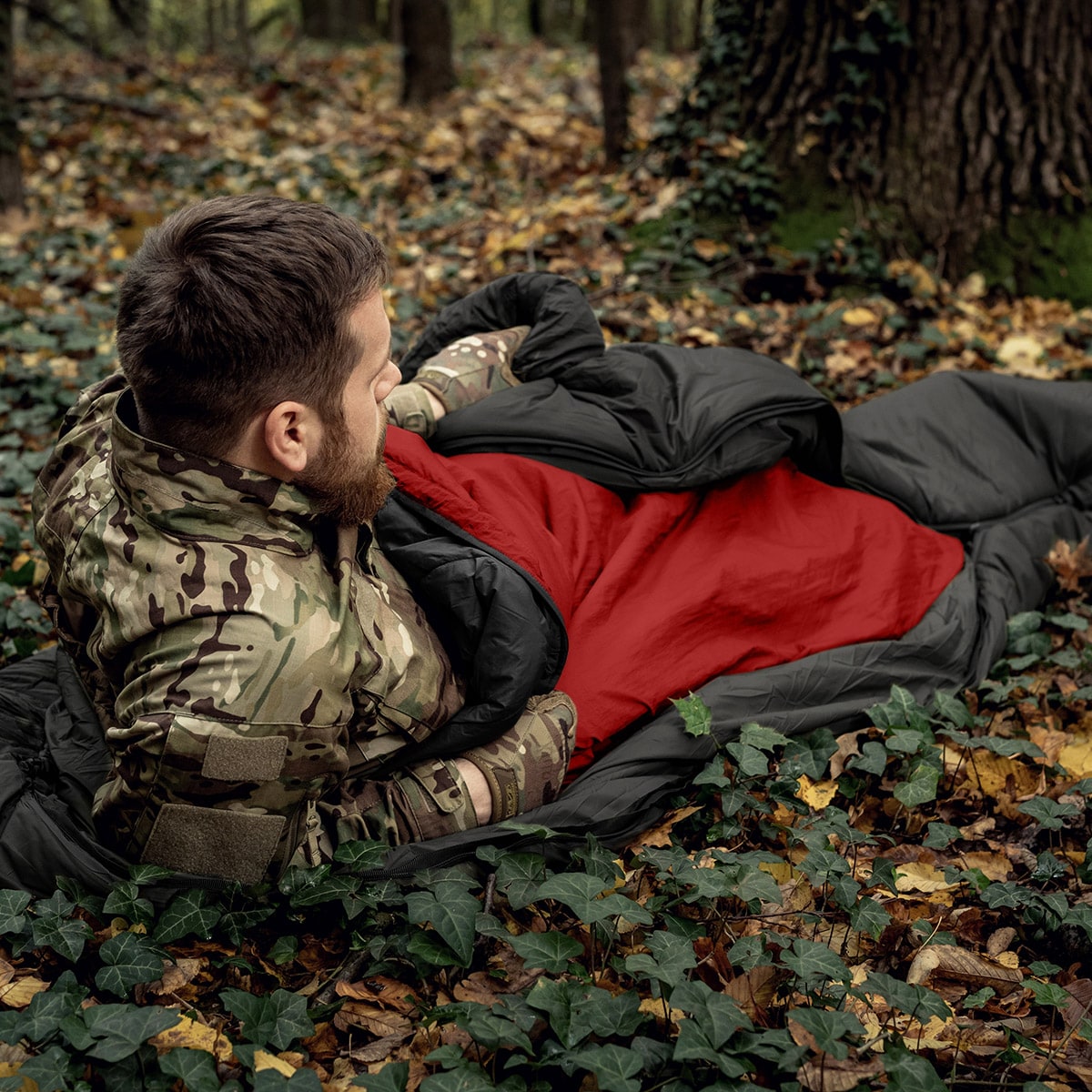 Пончо Helikon-Tex Swagman Roll Climashield Apex з функцією спального мішка - Crimson Sky