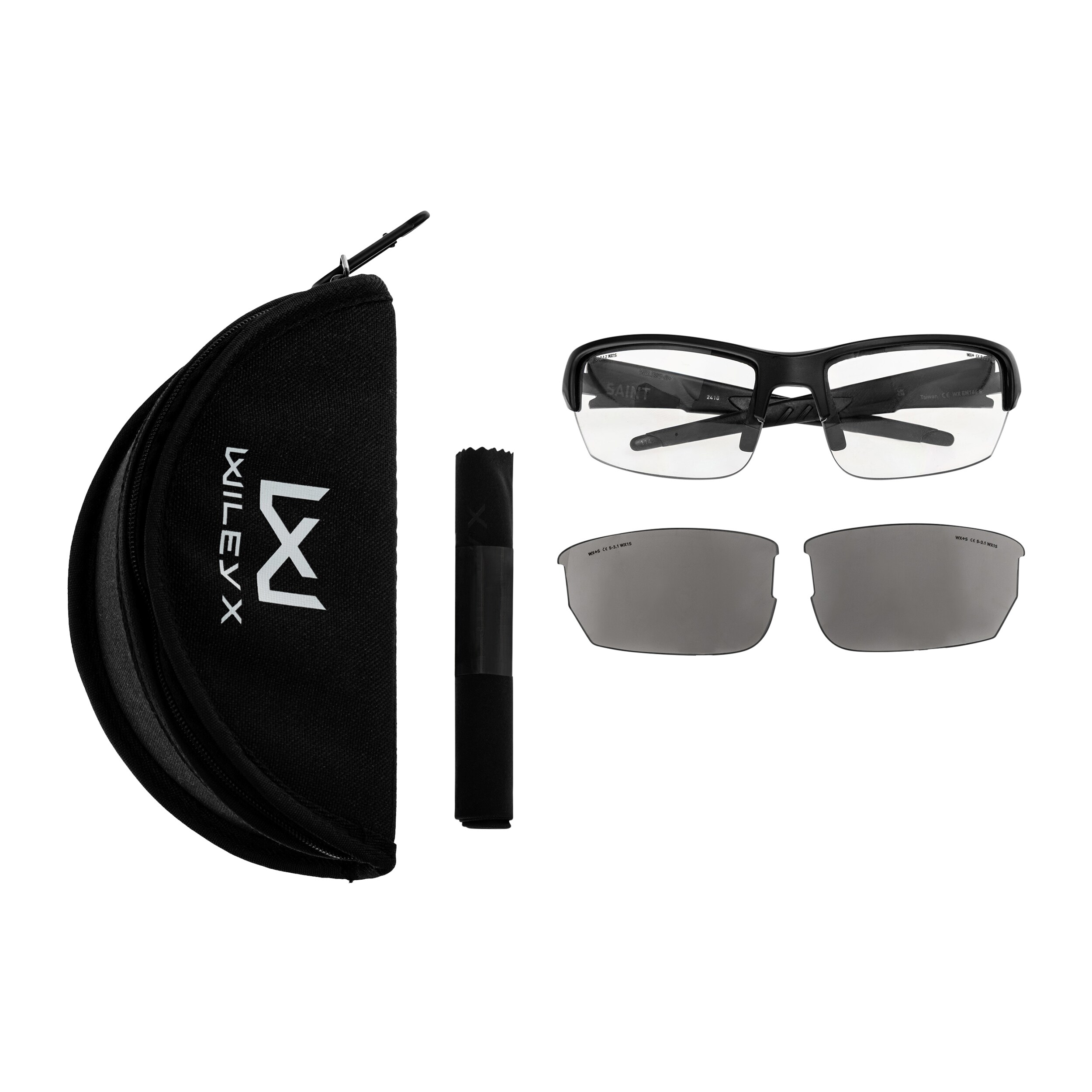 Тактичні окуляри Wiley X Saint Grey/Clear Matte - Black Frame