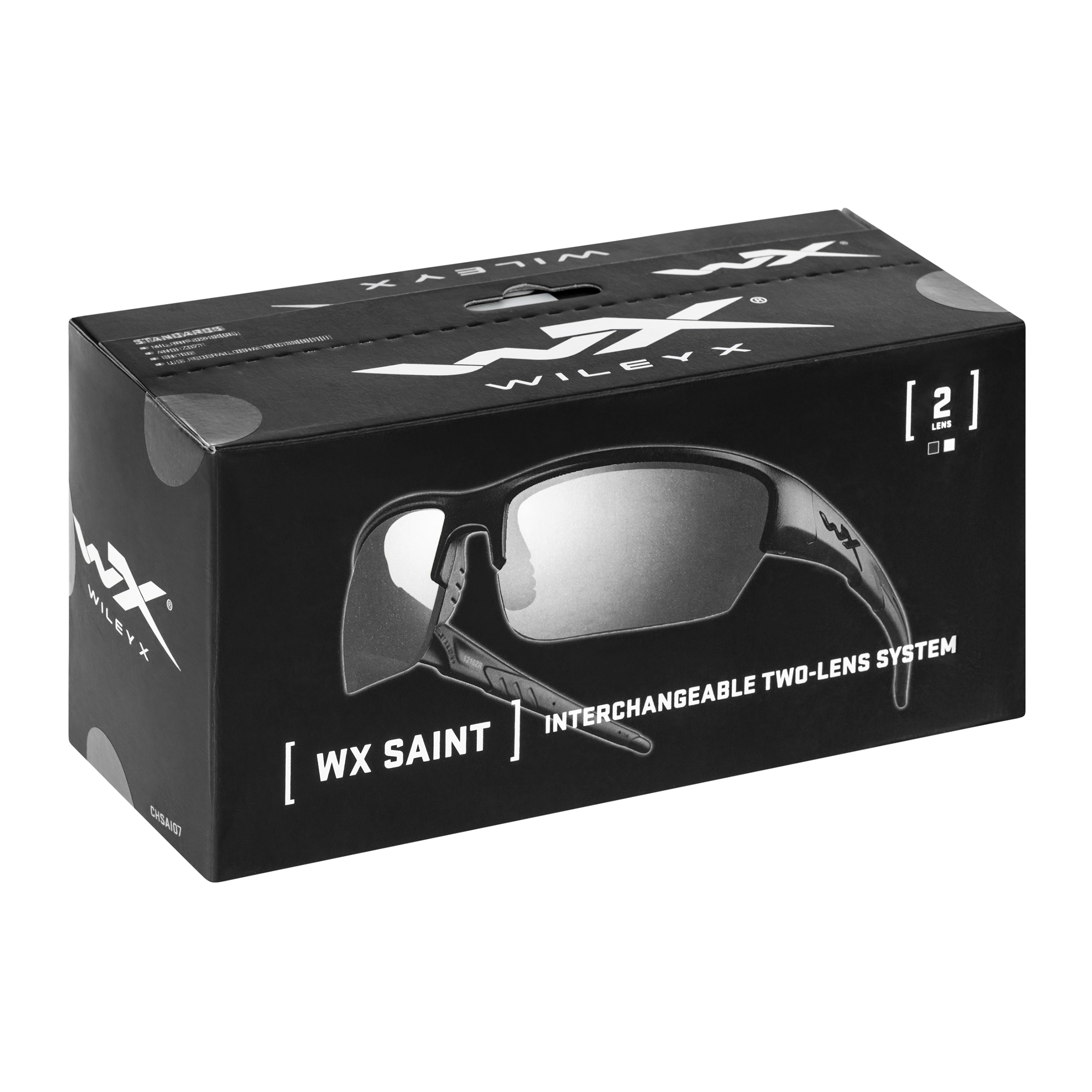 Okulary taktyczne Wiley X Saint Grey/Clear Matte - Black Frame