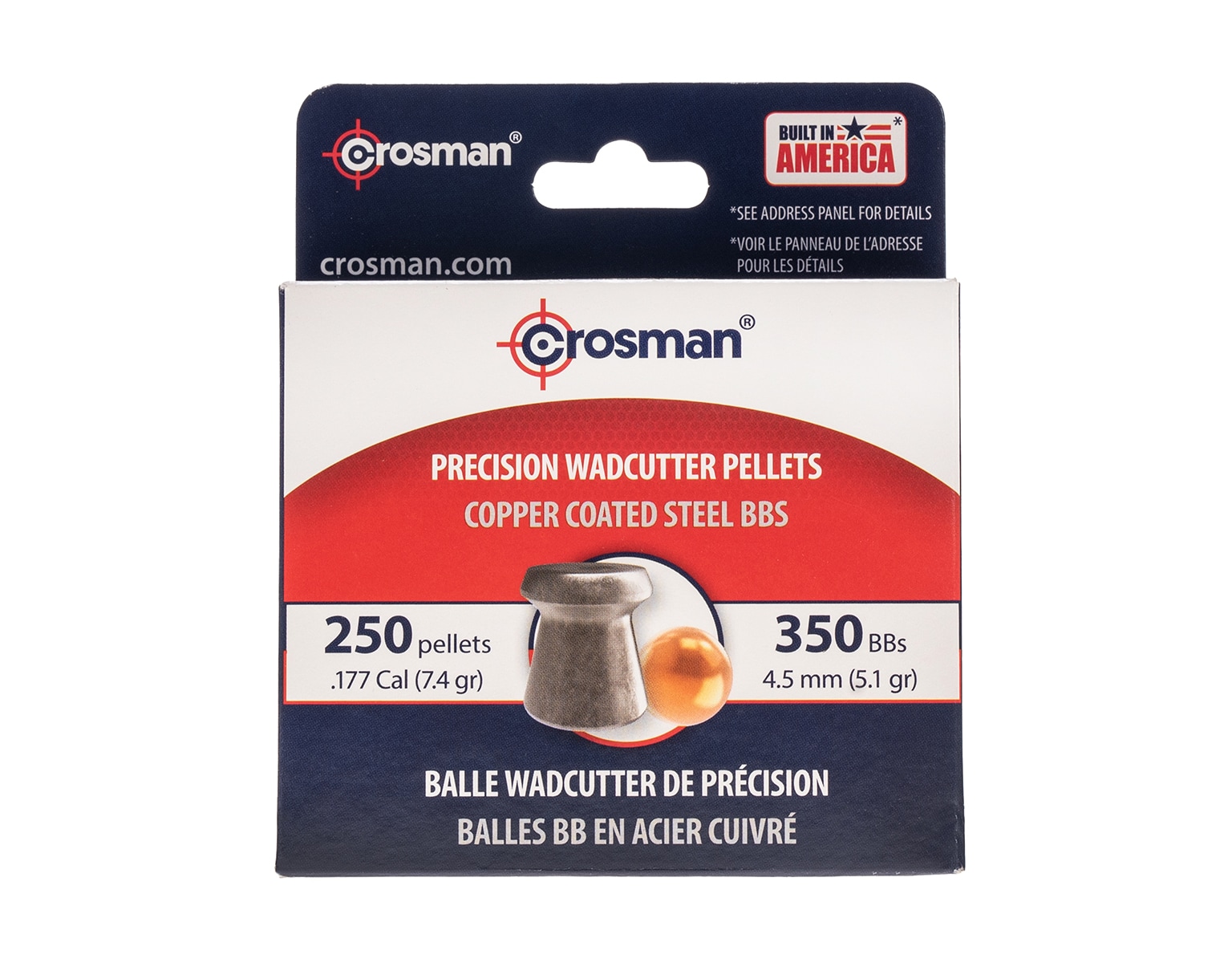 Zestaw śrutów Crosman Wadcutter i Copper Coated BB 4,5 mm 600 szt.