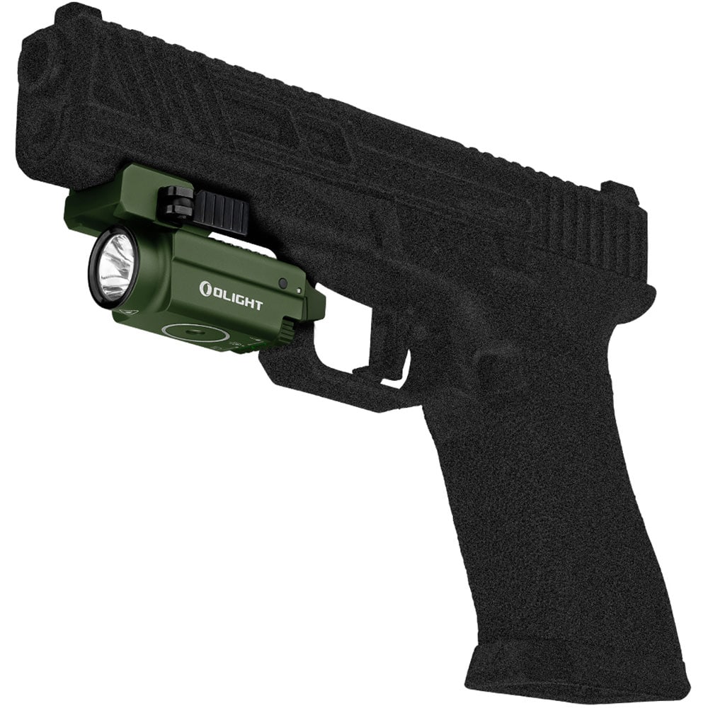 Ліхтарик для зброї з лезерним прицілом Olight BALDR S OD Green - 800 люменів, Green Laser