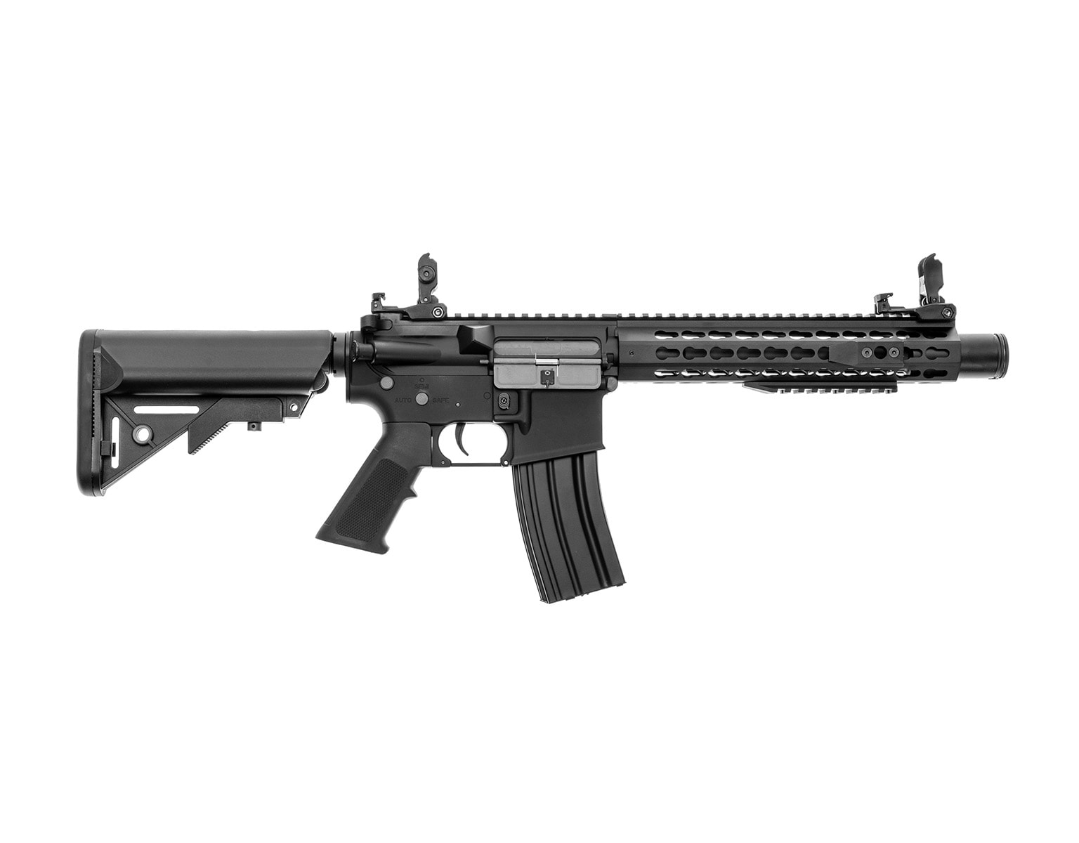 Штурмова гвинтівка AEG Colt M4 Keymod Silencer - чорний