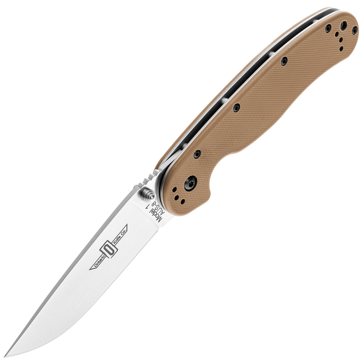 Складаний ніж Ontario RAT 1 Folder Silver Plain Coyote Brown