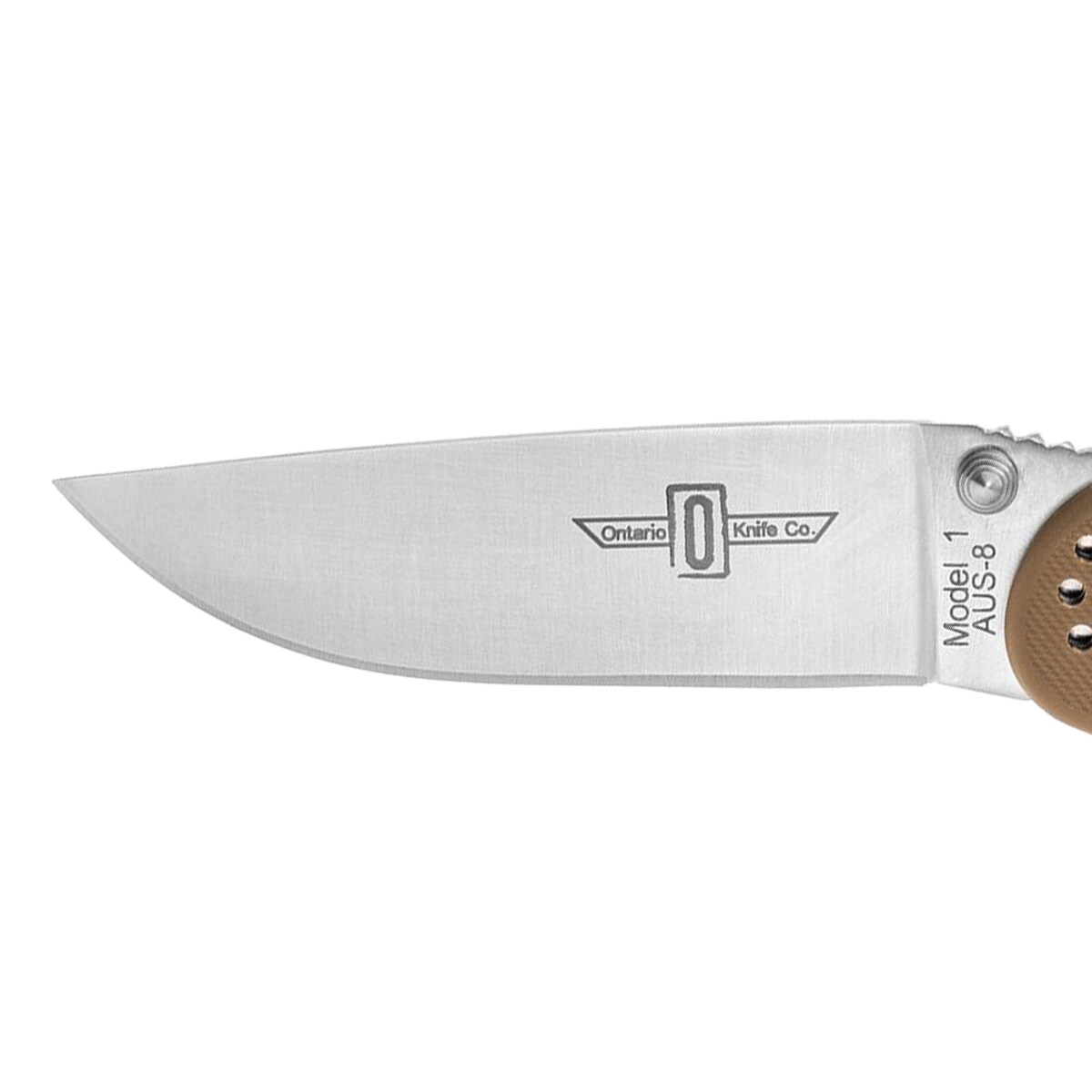 Складаний ніж Ontario RAT 1 Folder Silver Plain Coyote Brown