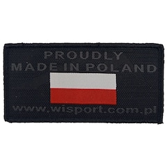 Нашивка Wisport "Proudly Made in Poland" чорна