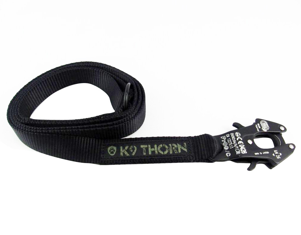 K9 Thorn Kong Frog Black повідець чорний - 150 см