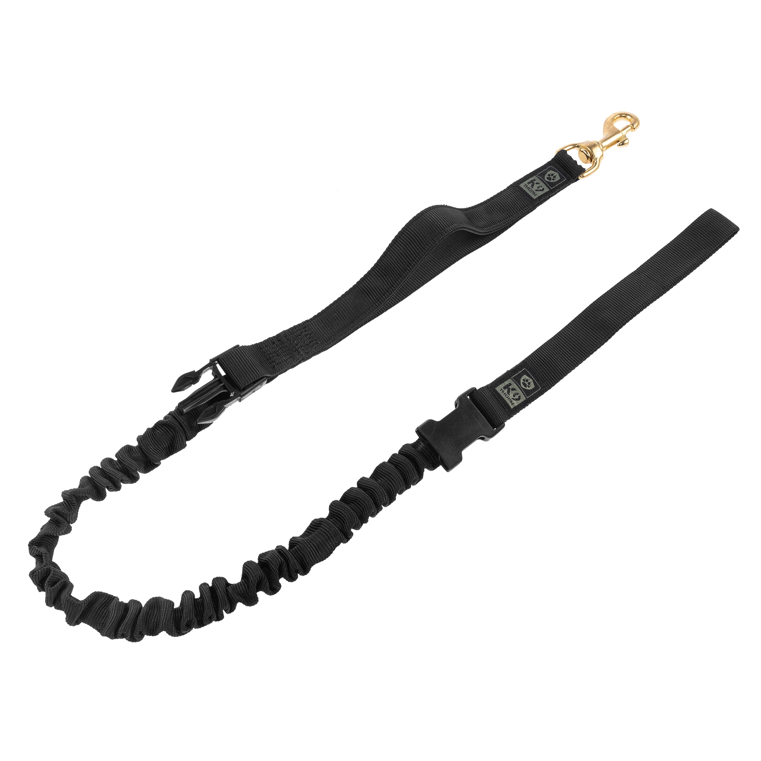 Smycz K9 Thorn z amortyzatorem czarna - 150 cm