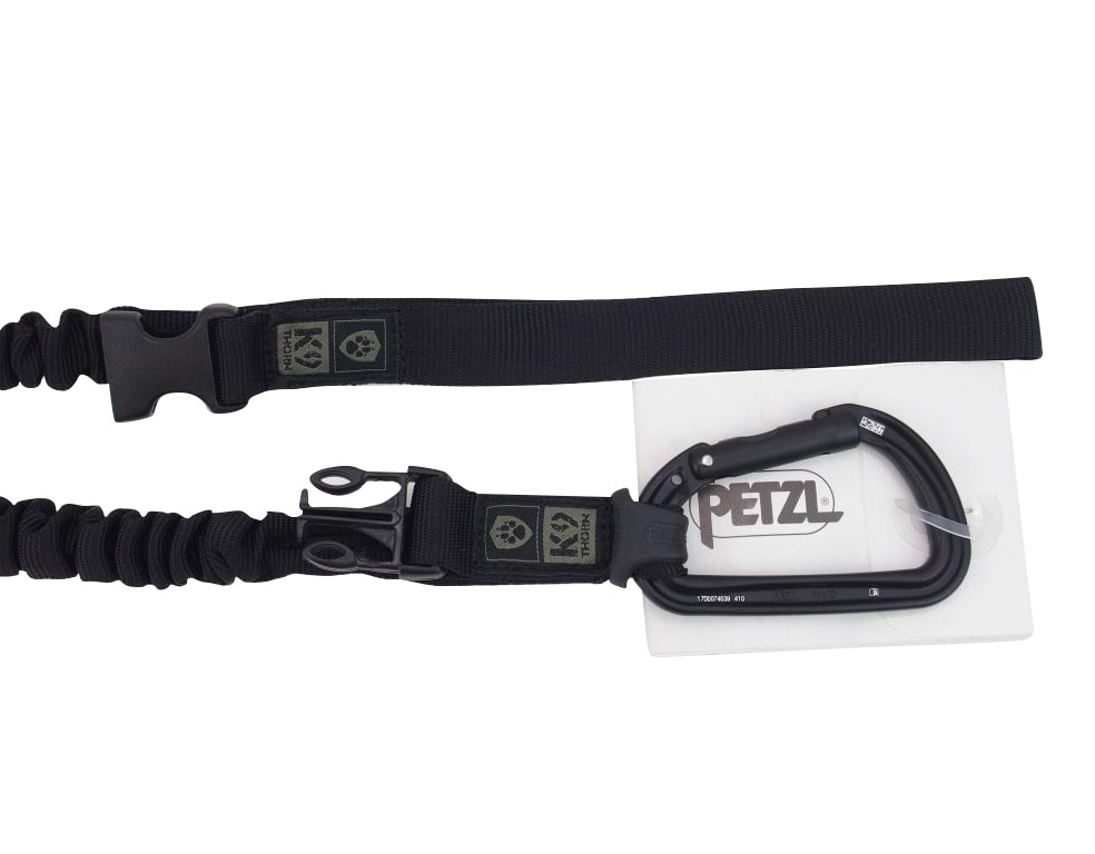 Smycz K9 Thorn Petzl z amortyzatorem Czarna - 150 cm
