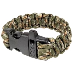 Bransoletka Paracord Element klamra z gwizdkiem - Camo